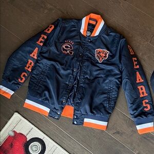 Youth Chicago Bears Navy and Orange Varsity Jacket Retails $125